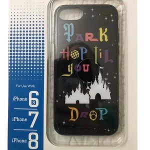 2/$14 ❤️ Disney Parks Park Hop Til You Drop Cell Phone Cover iPhone 6s, 7, & 8